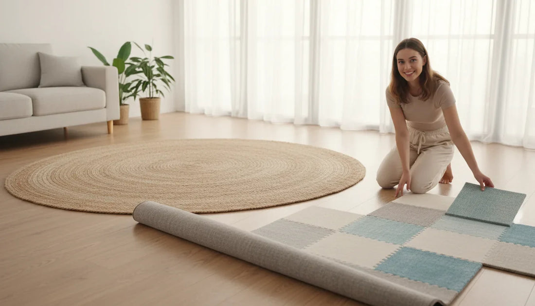 Grand tapis unique vs modules assemblables: quelle flexibilité - Image de couverture