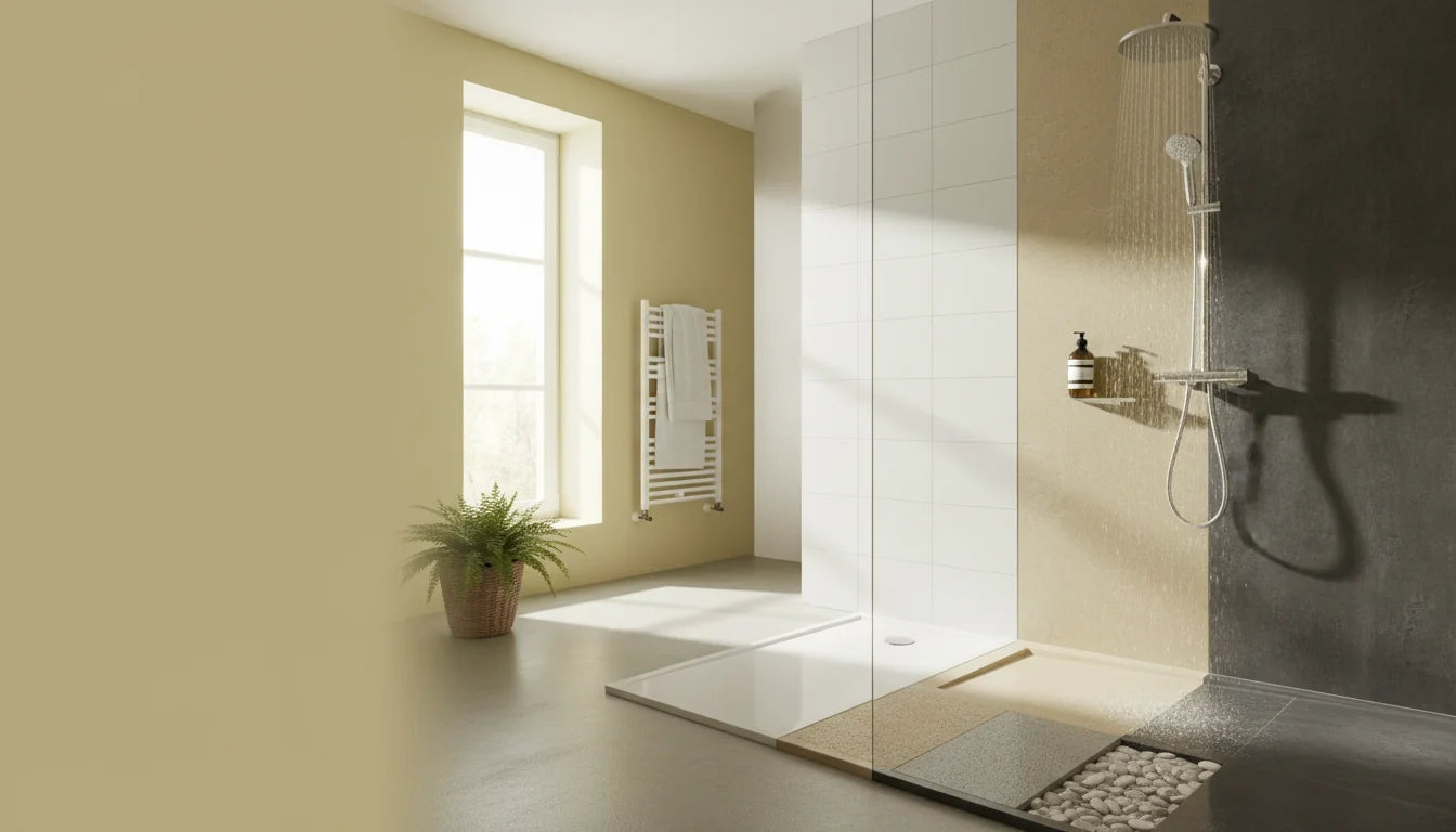 Matériaux de receveur de douche: atouts et limites - Image de couverture