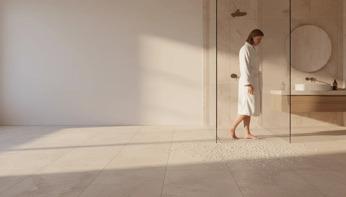 Signification: surface microtexturée en salle de bain - Image de couverture