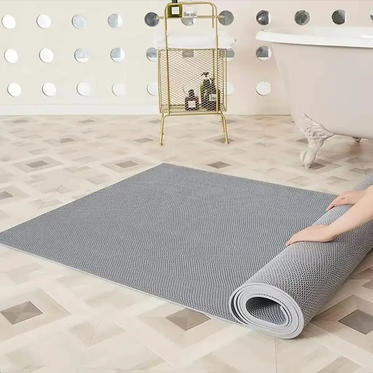 Sécurité Salle Bain Tapis De Douche Antidérapant 70x70cm - 162 Ventouses, Trous De Drainage - Pour Angle De Douche/Baignoire Tapis Baignoire Avec Ventouses Sécurité Salle Bain Tapis De Douche Antidérapant 70x70cm - 162 Ventouses, Trous De Drainage - Pour Angle De Douche/Baignoire Tapis Baignoire Avec Ventouses
