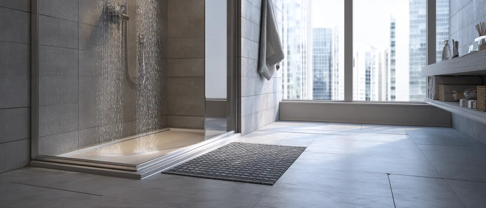 Tapis De Douche Antidérapant – Absorbant, Lavable, Style Courbe Pour Sécurité Salle De Bain - 12
